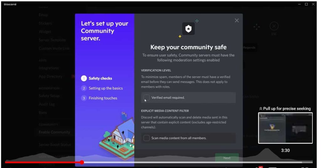 then scroll down and enable Community click get started