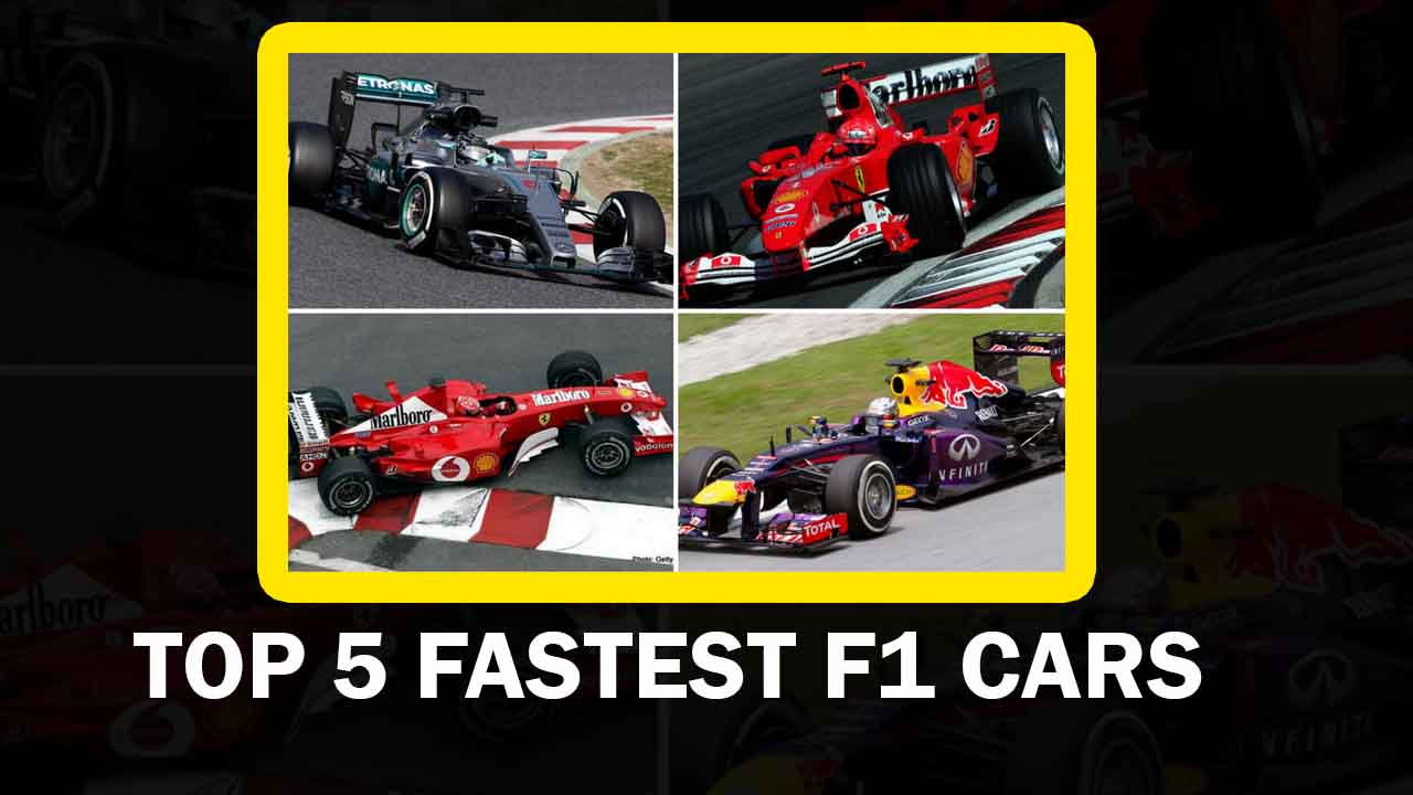 Top 5 Fastest F1 Cars Of All Time Sporty Node